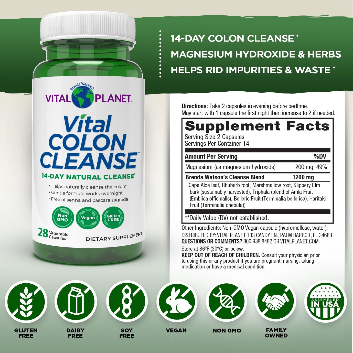 Vital Planet Vital Colon Cleanse Capsule 28 Count