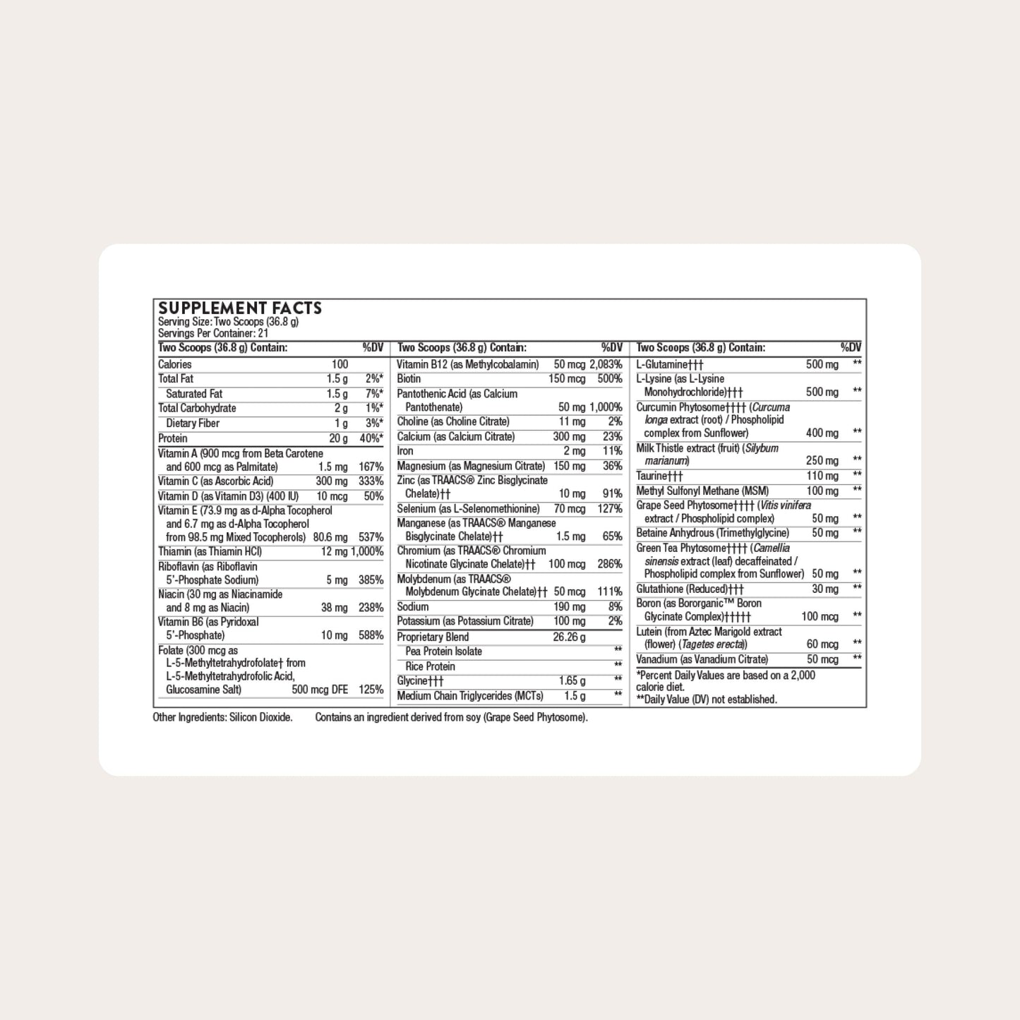 THORNE MediClear Plus Rice & Pea Protein Powder 27.2 oz