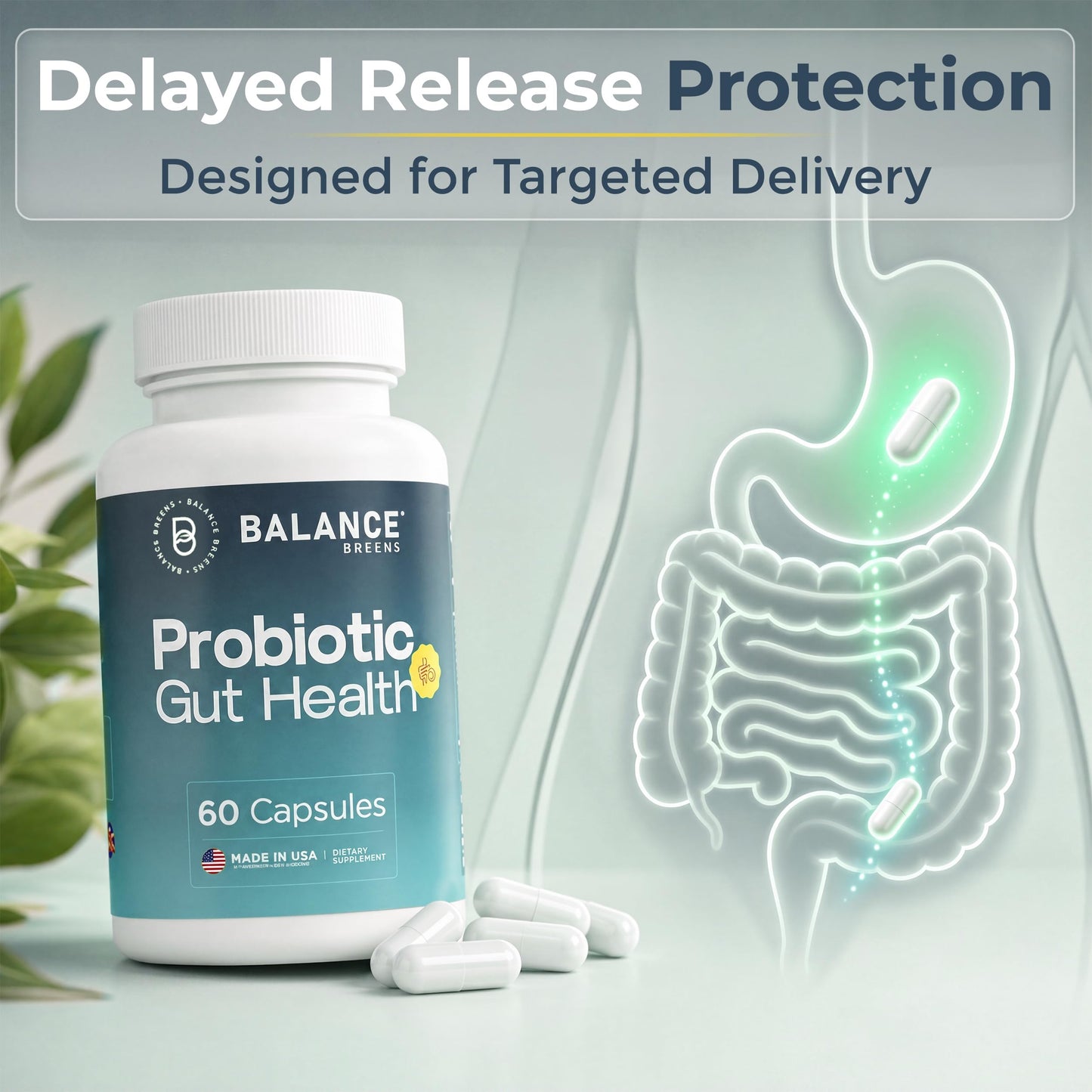 Balancebreens Probiotic Supplement 50 Billion CFU - 15 Strains, Capsules 120 Count