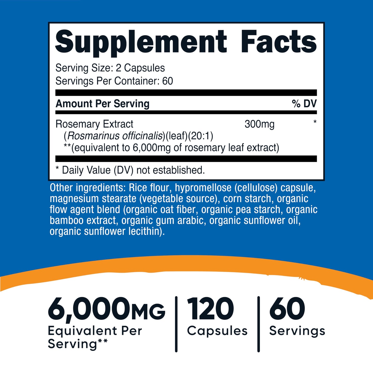 Nutricost Rosemary Extract Capsules 120 Count