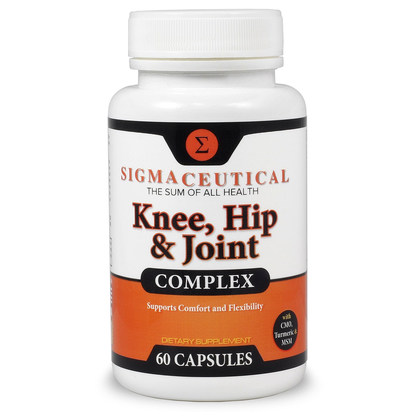 Sigmaceutical Advanced Joint Support for Knees & Hips with Hyaluronic Acid Turmeric Curcumin MSM Capsules, 60 Count