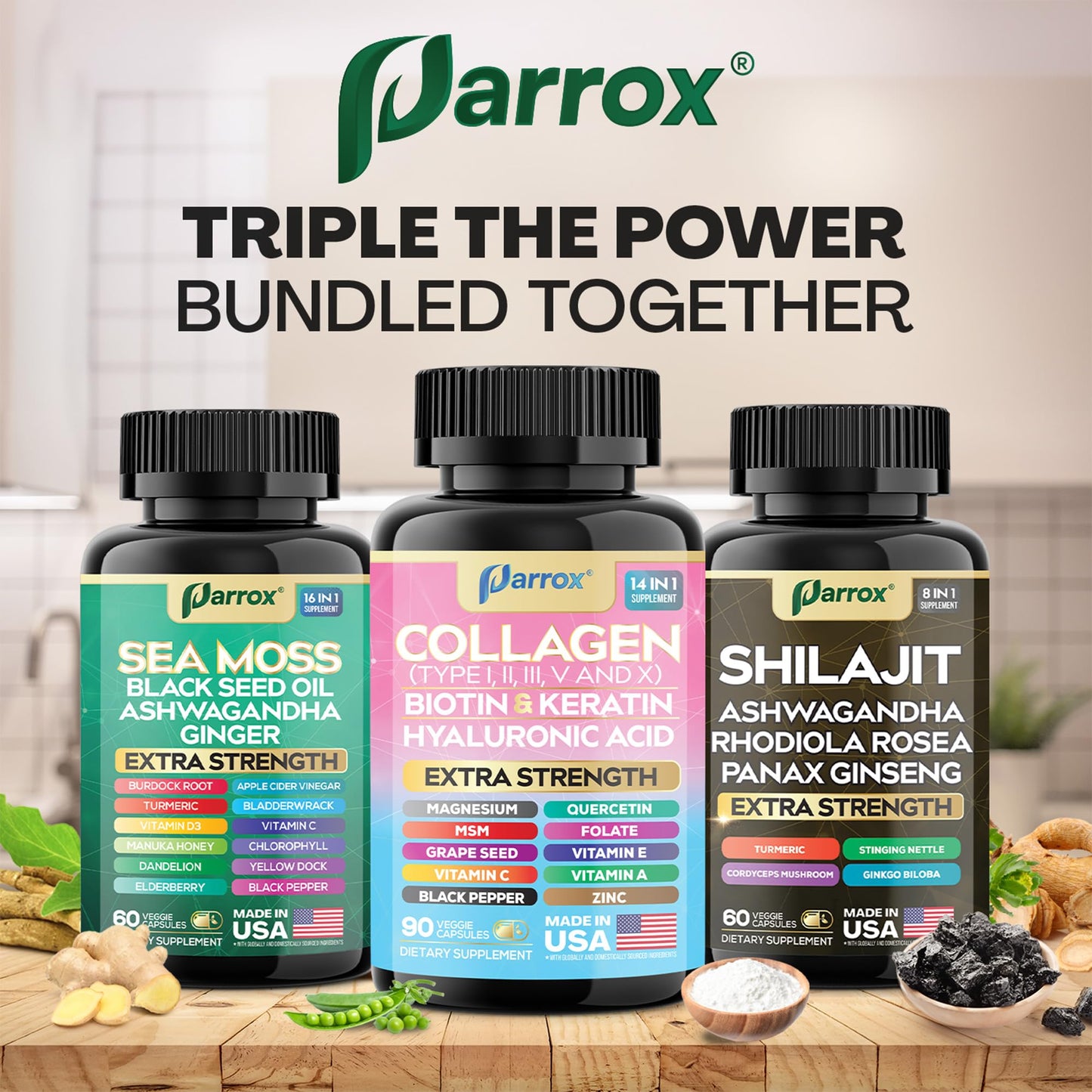 Parrox Ultimate Wellness Trio Capsules, 210 Capsules