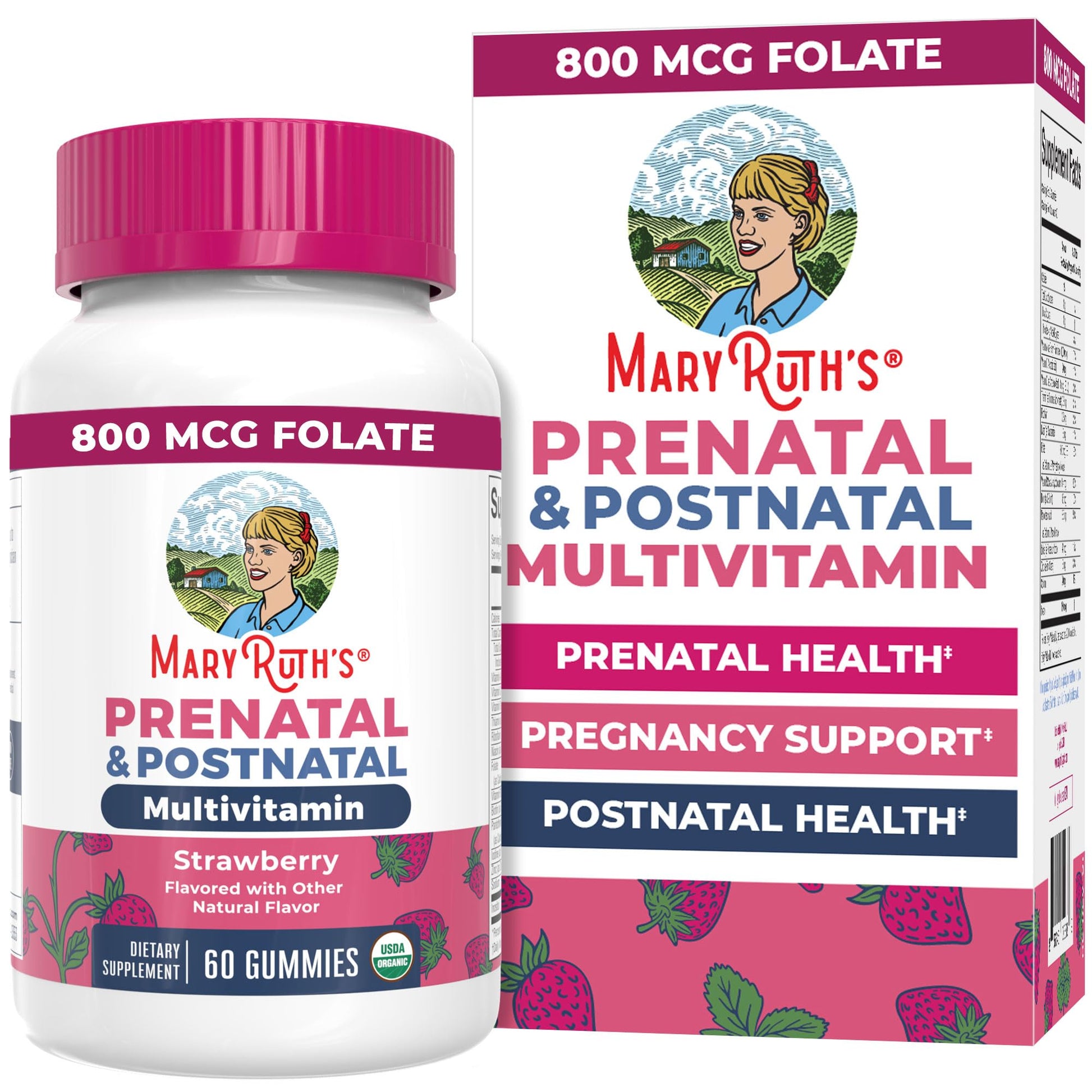 MARYRUTH'S Organics Prenatal Vitamins for Women Gummies 60 Count