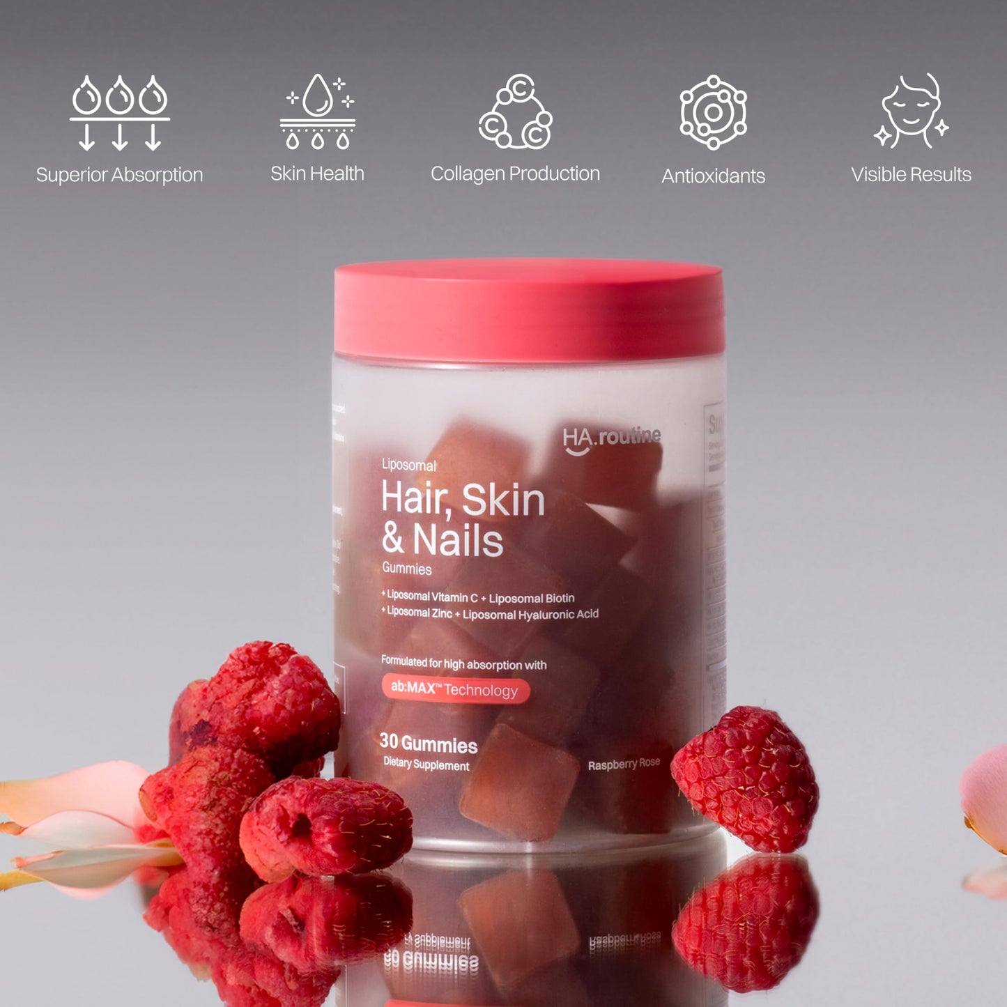 Haroutine Liposomal Hair, Skin & Nails Gummies, 30 Count