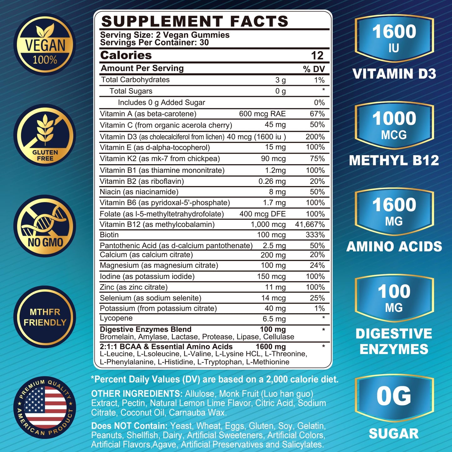 Nextdia Men's and Women's Multivitamin Gummies, 180 Count
