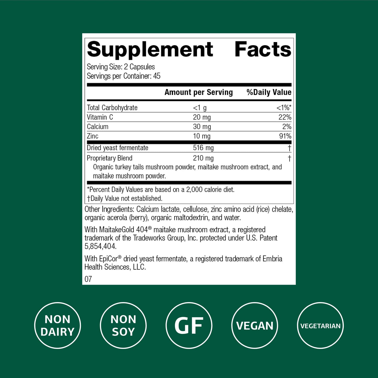 Standard Process Inc. Epimune Complex Capsule 90 Capsules