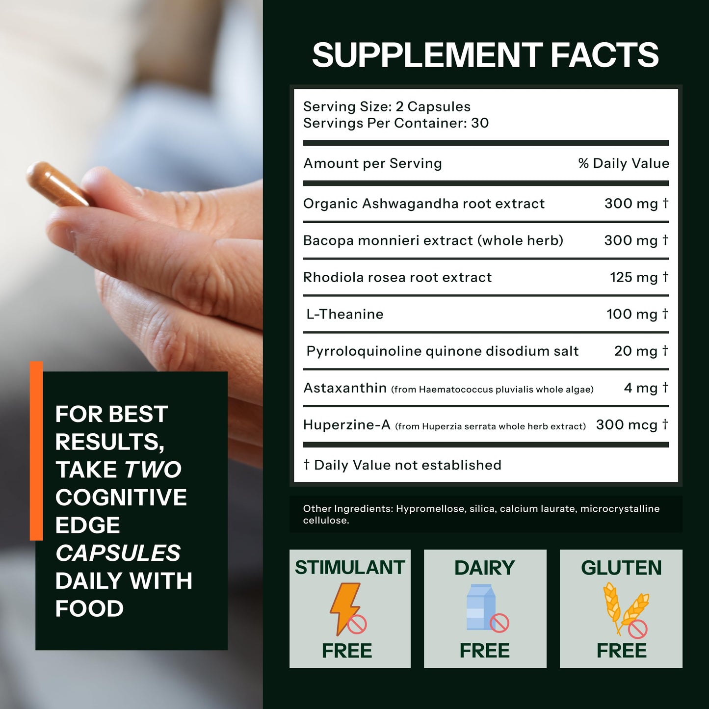 BEST COGNITION Cognitive Edge Brain Health Supplement 60 Capsules