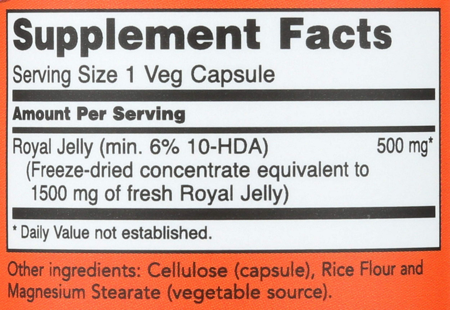 NOW Foods Royal Jelly 1500mg Capsule, 120 Capsules