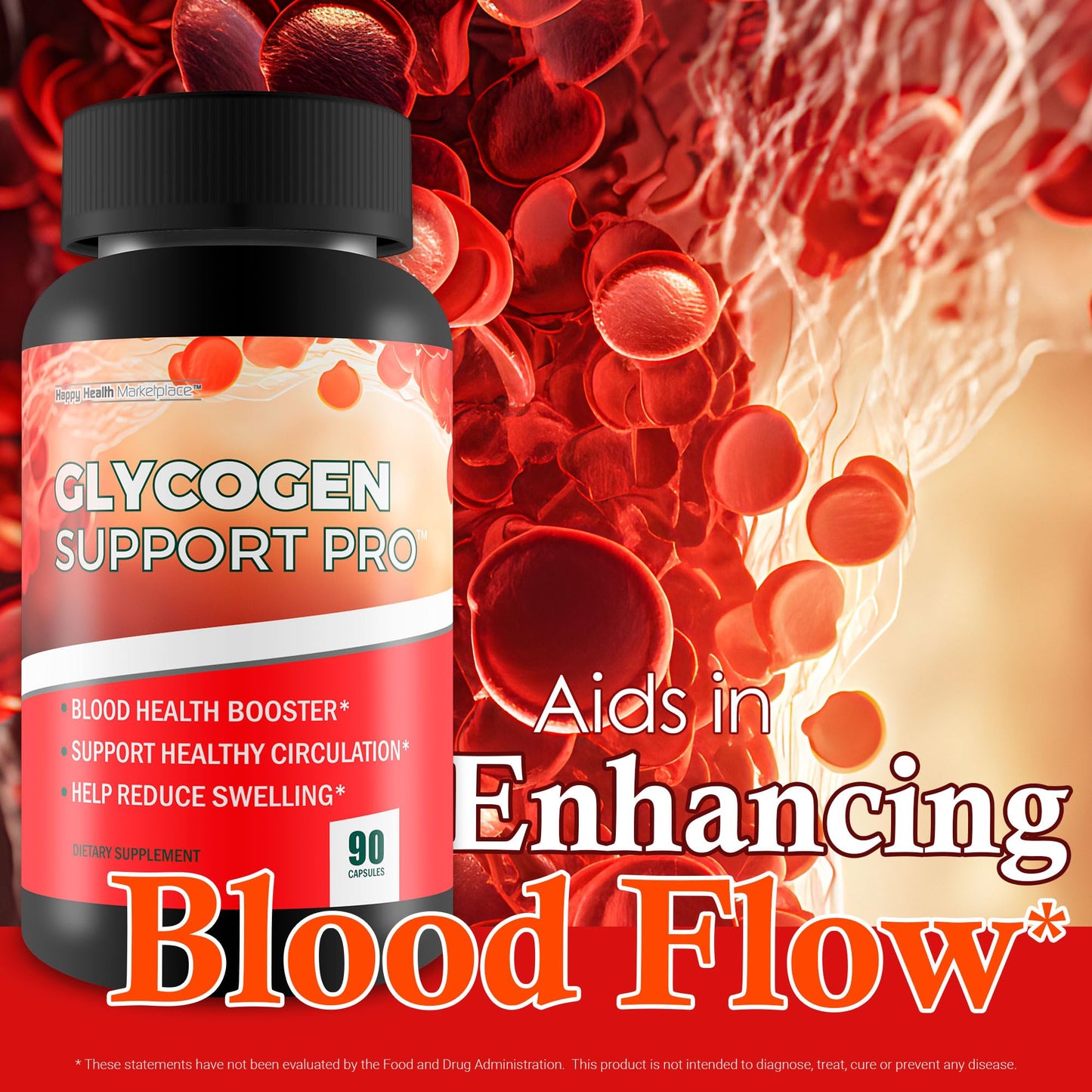 Happy Health Marketplace Glycogen Support Pro Capsules 90 Count