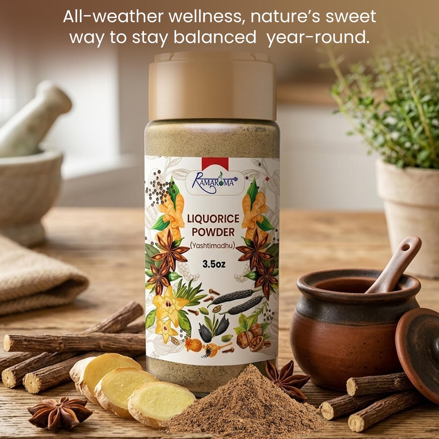 Ramaroma Organic Liquorice Powder (Mulethi) Powder 12 oz