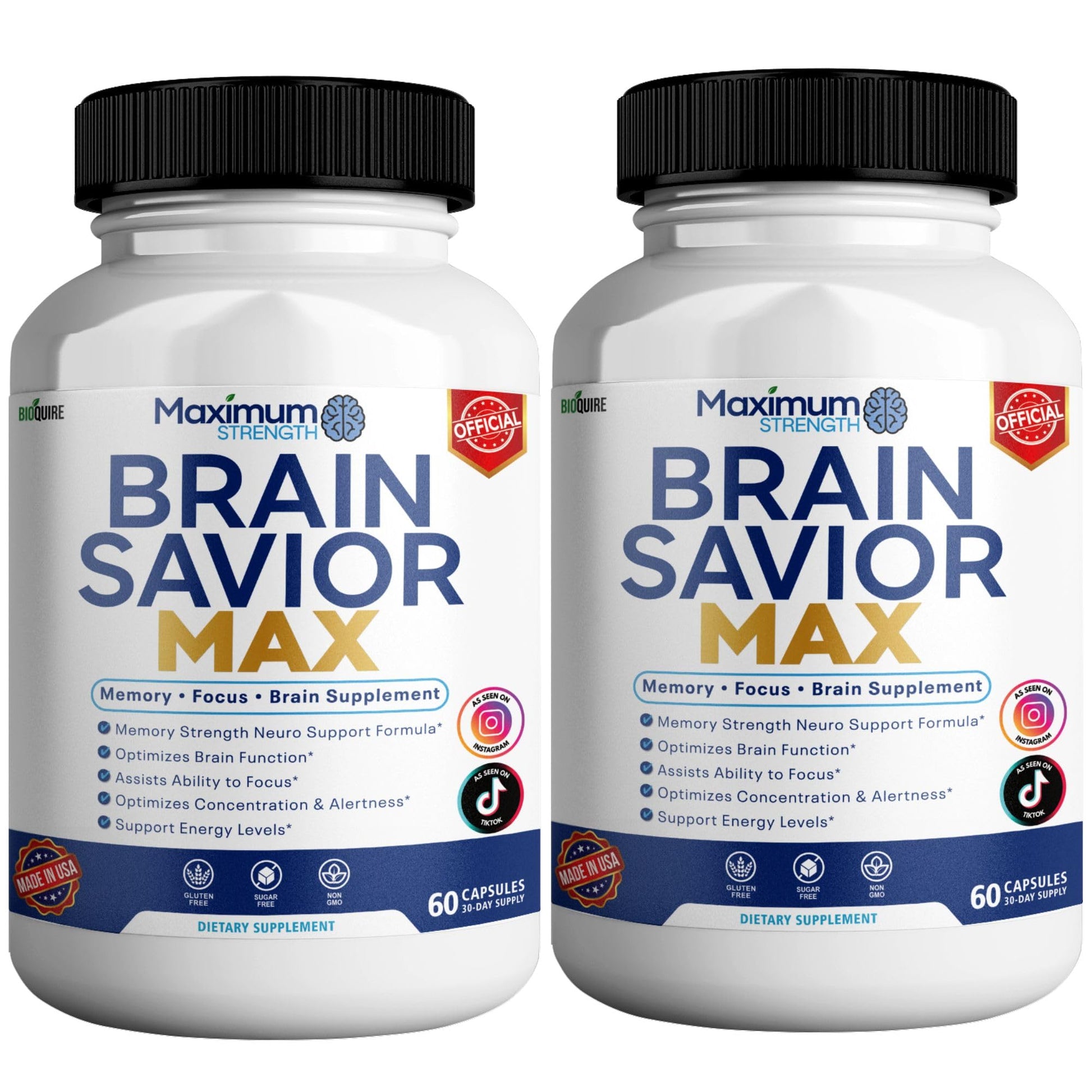 BIOQUIRE Brain Savior Max Memory Supplement Capsule, 60 Capsules