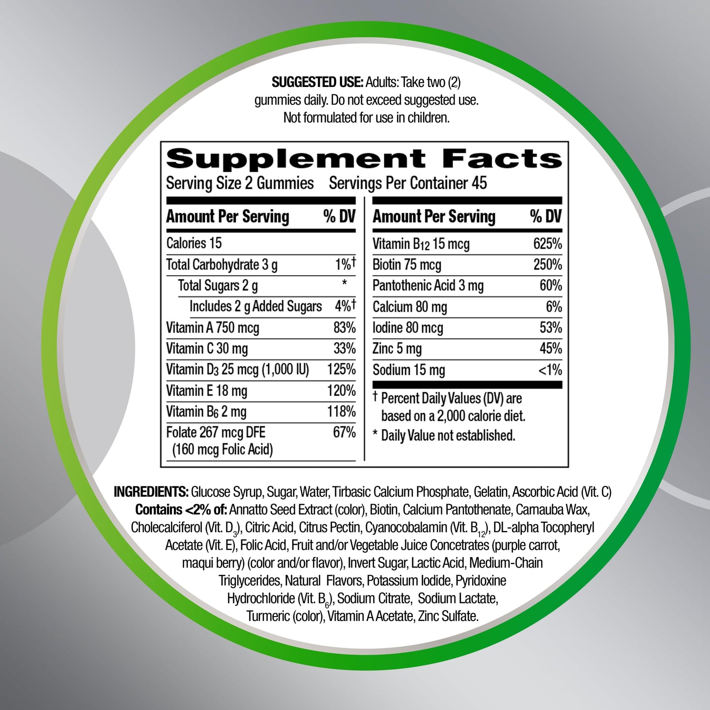 Centrum MultiGummies Gummy Multivitamin for Adults 50 Plus 90 Count