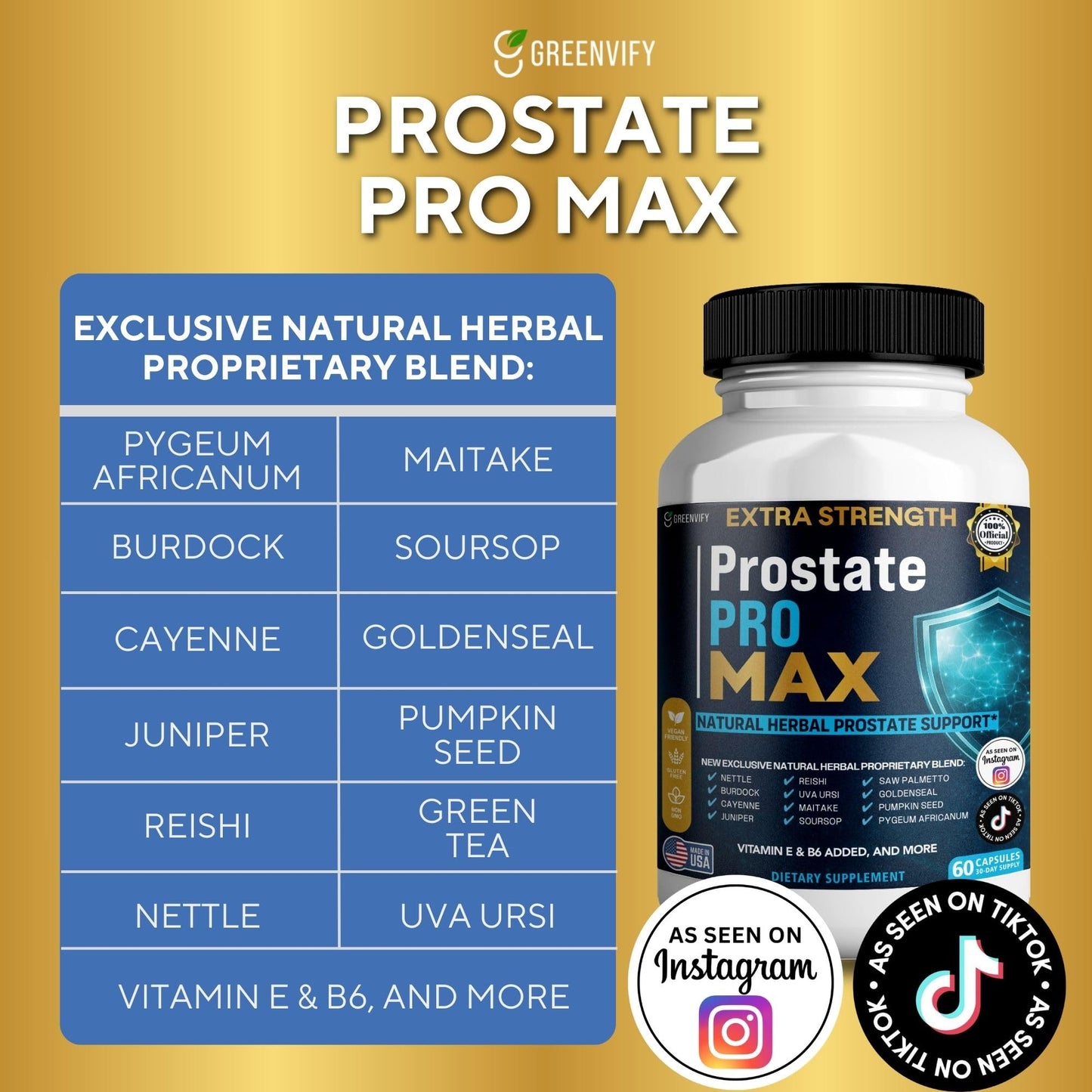 GREENVIFY Prostate Pro Max 60 Capsules