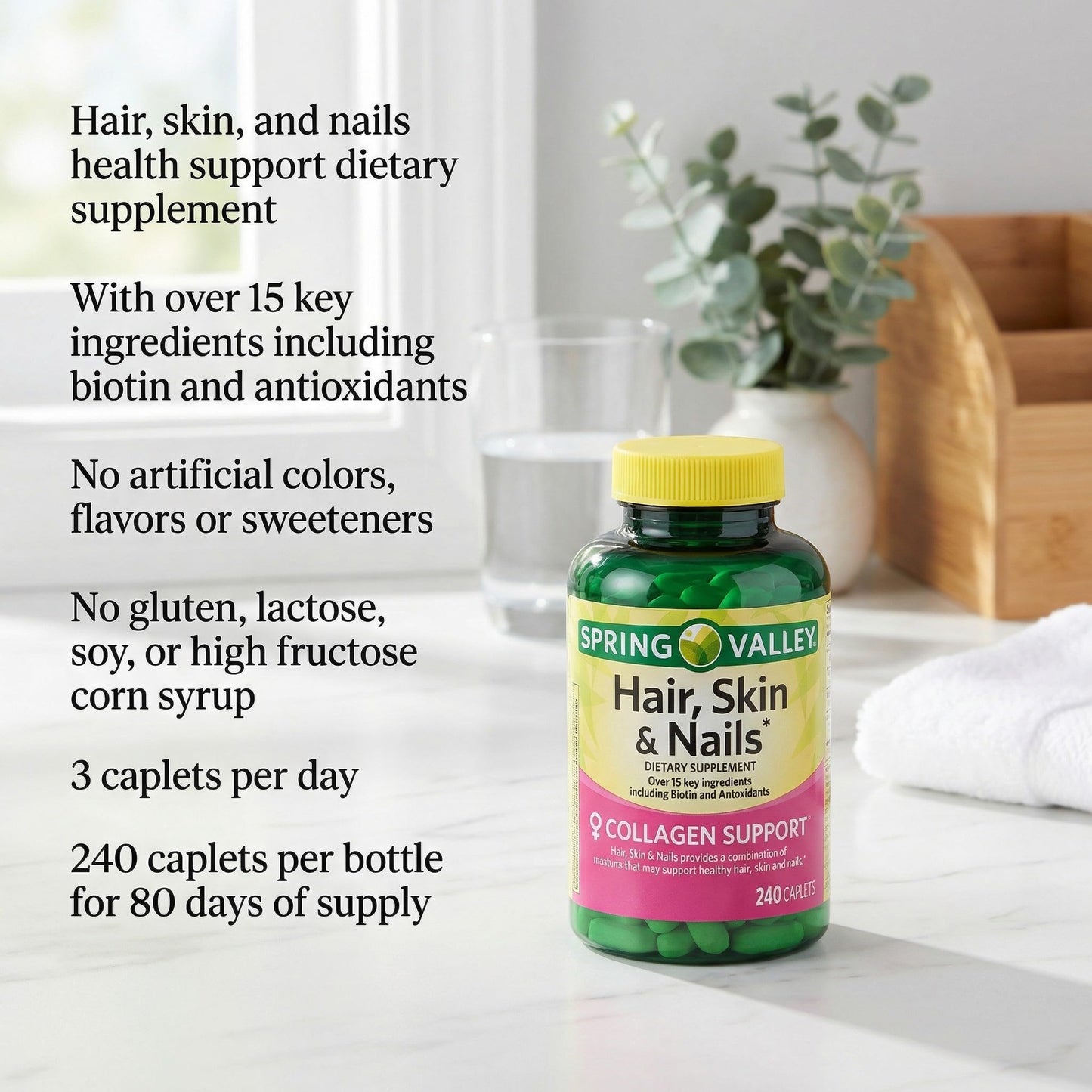 Generic Hair Skin Nails Vitamins Caplets 240