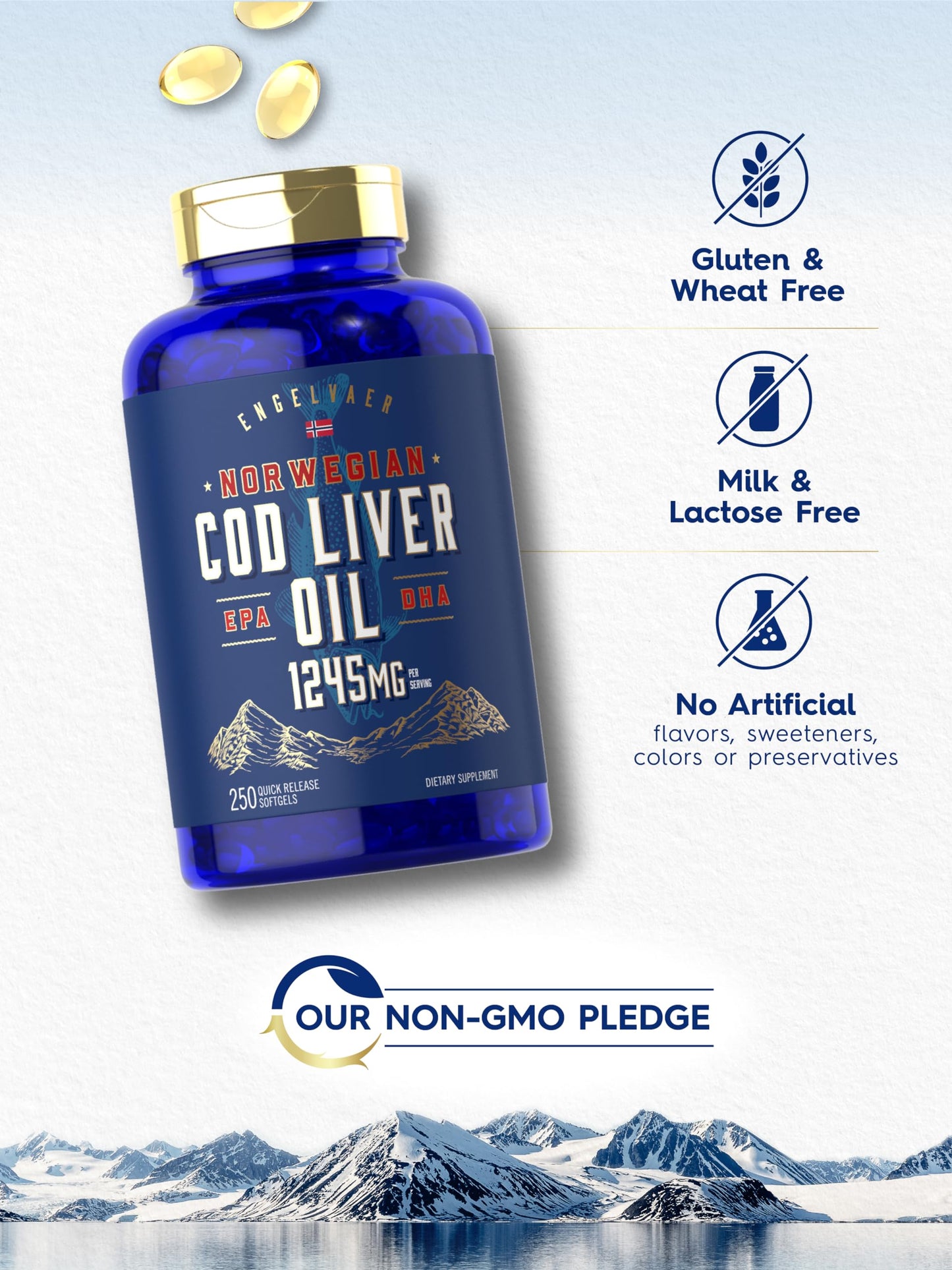 Carlyle Cod Liver Oil Softgels 250
