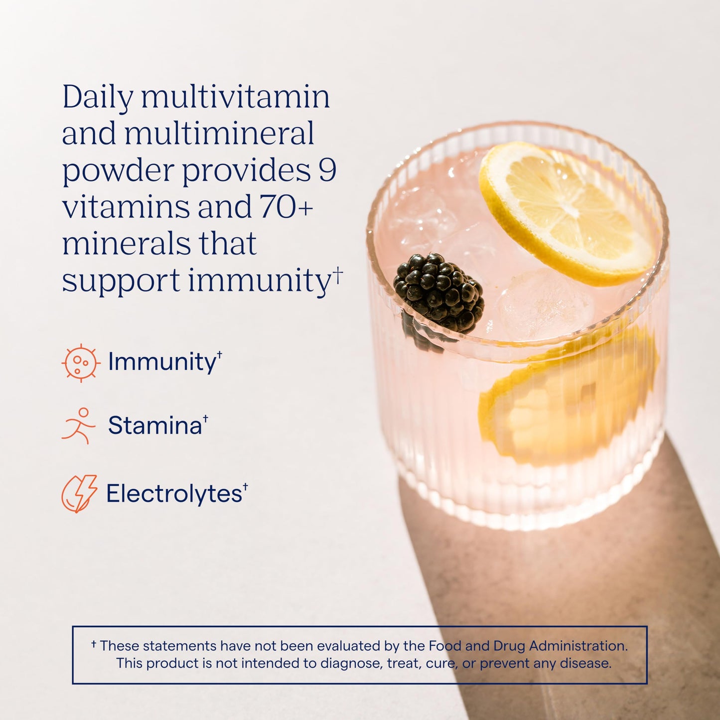 Trace Minerals Power Pak Immunity Powder Packets, Vitamin C 1200 mg, Lemon Berry Flavor, Electrolyte Support, 30 Packets