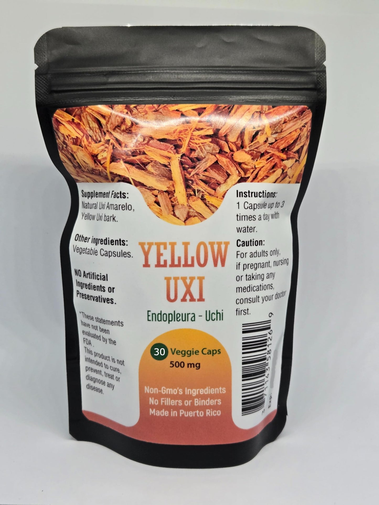 Generic Yellow Uxi 500mg Capsules, 100 Count