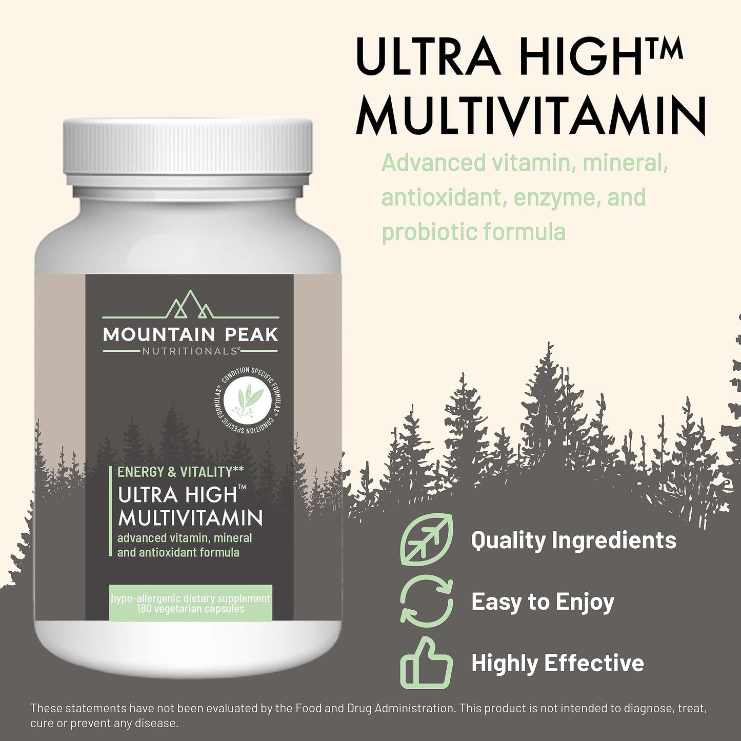 Mountain Peak Nutritionals Ultra High Multivitamin Men & Women Capsule 180