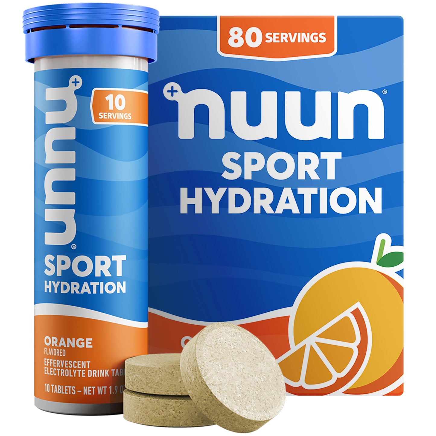 Nuun Sport Electrolyte Tablets Orange, 80 Count