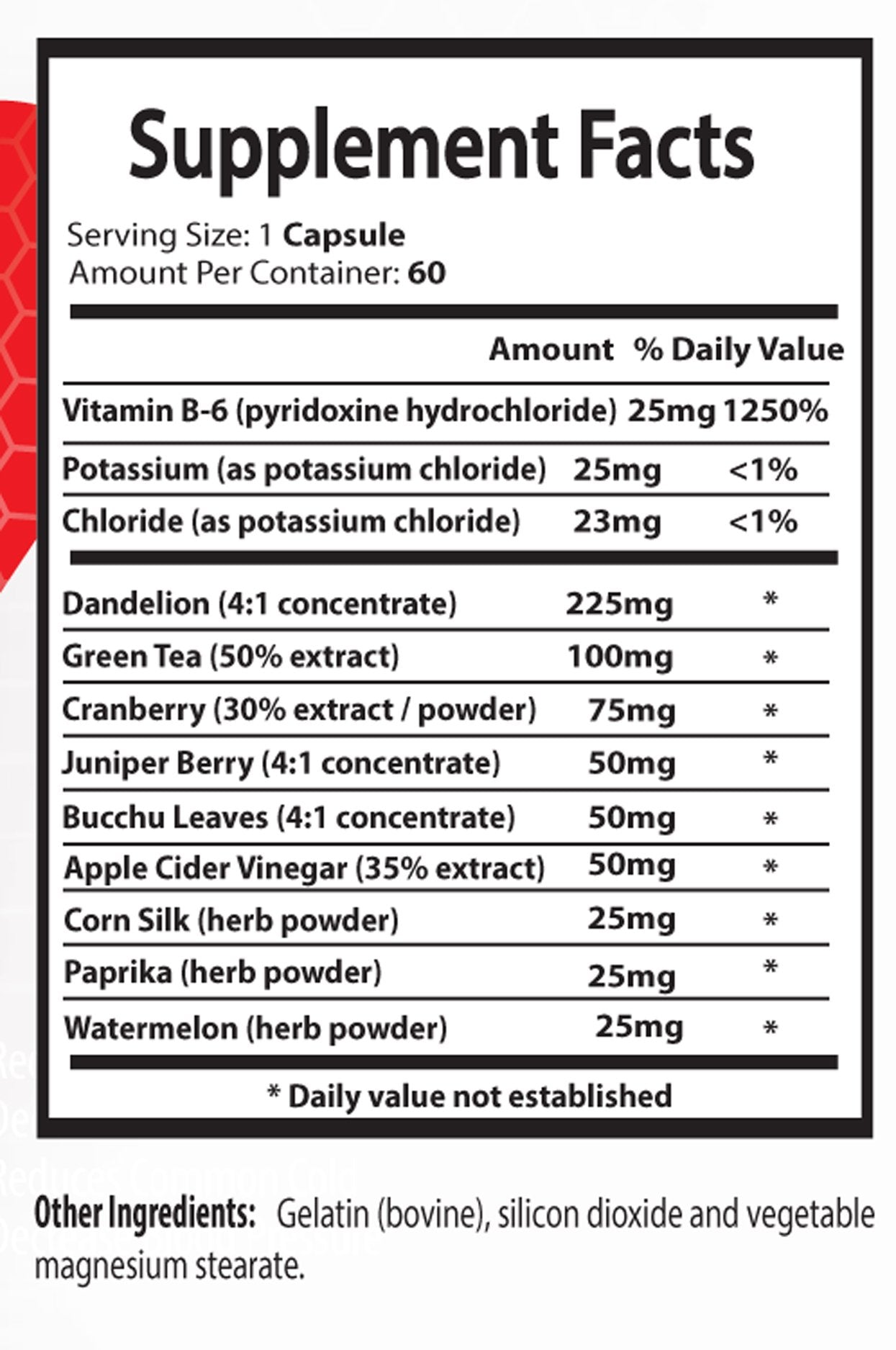 Healthy Supplements LLC Water Away Pills Capsule 60 Count