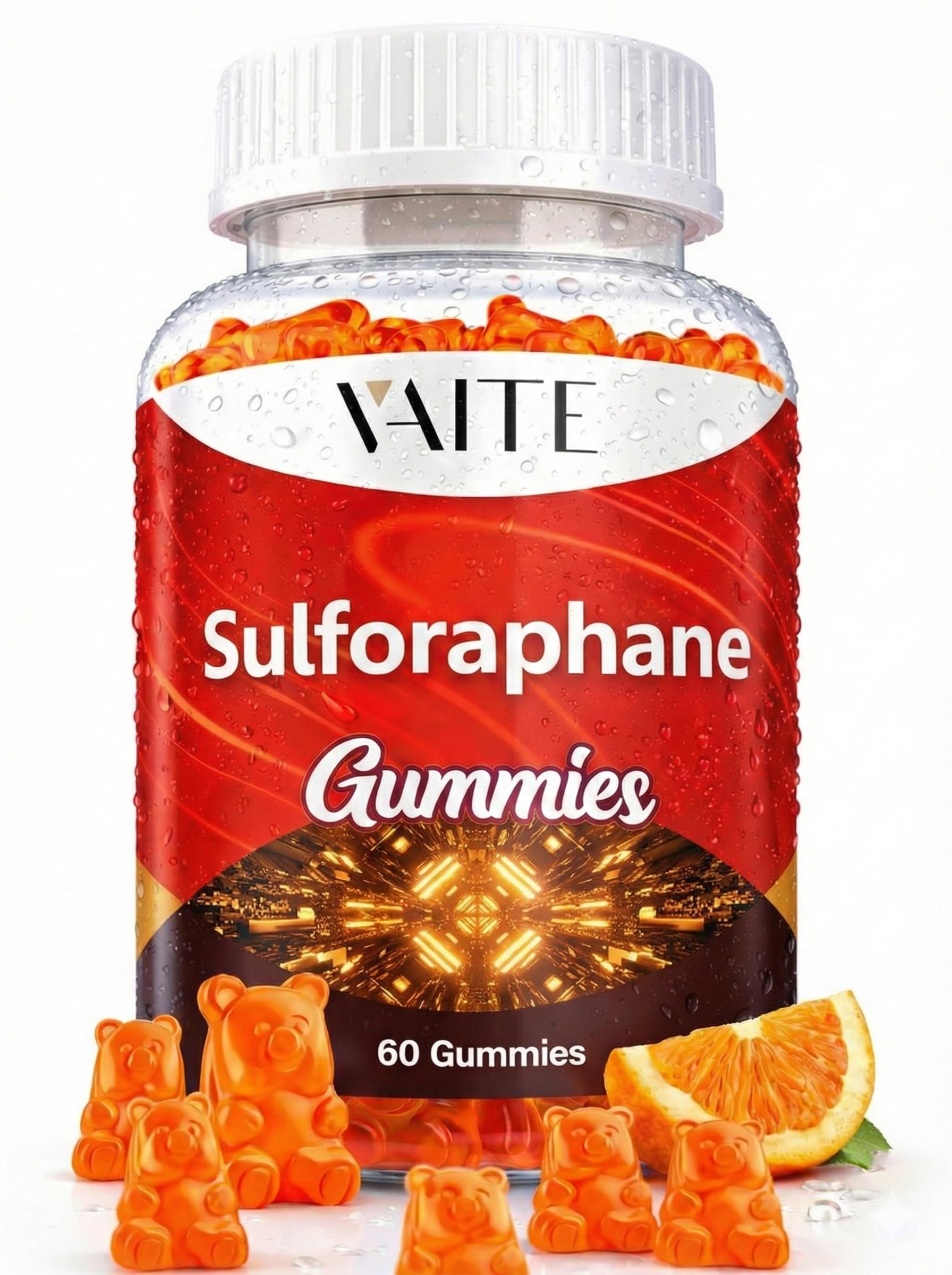 VAITE Sulforaphane Glucosinolate Supplement 100mg – Broccoli Seed Extract, Gummies, 60 Count