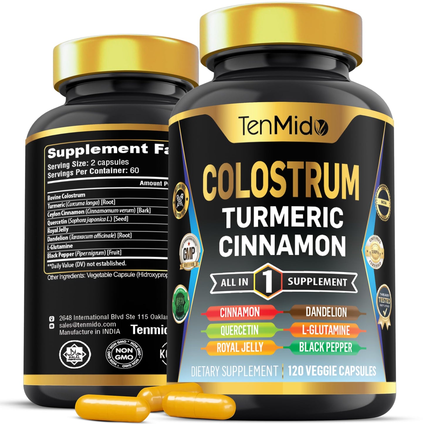 Tenmido Colostrum Supplement Capsule 120 Capsules