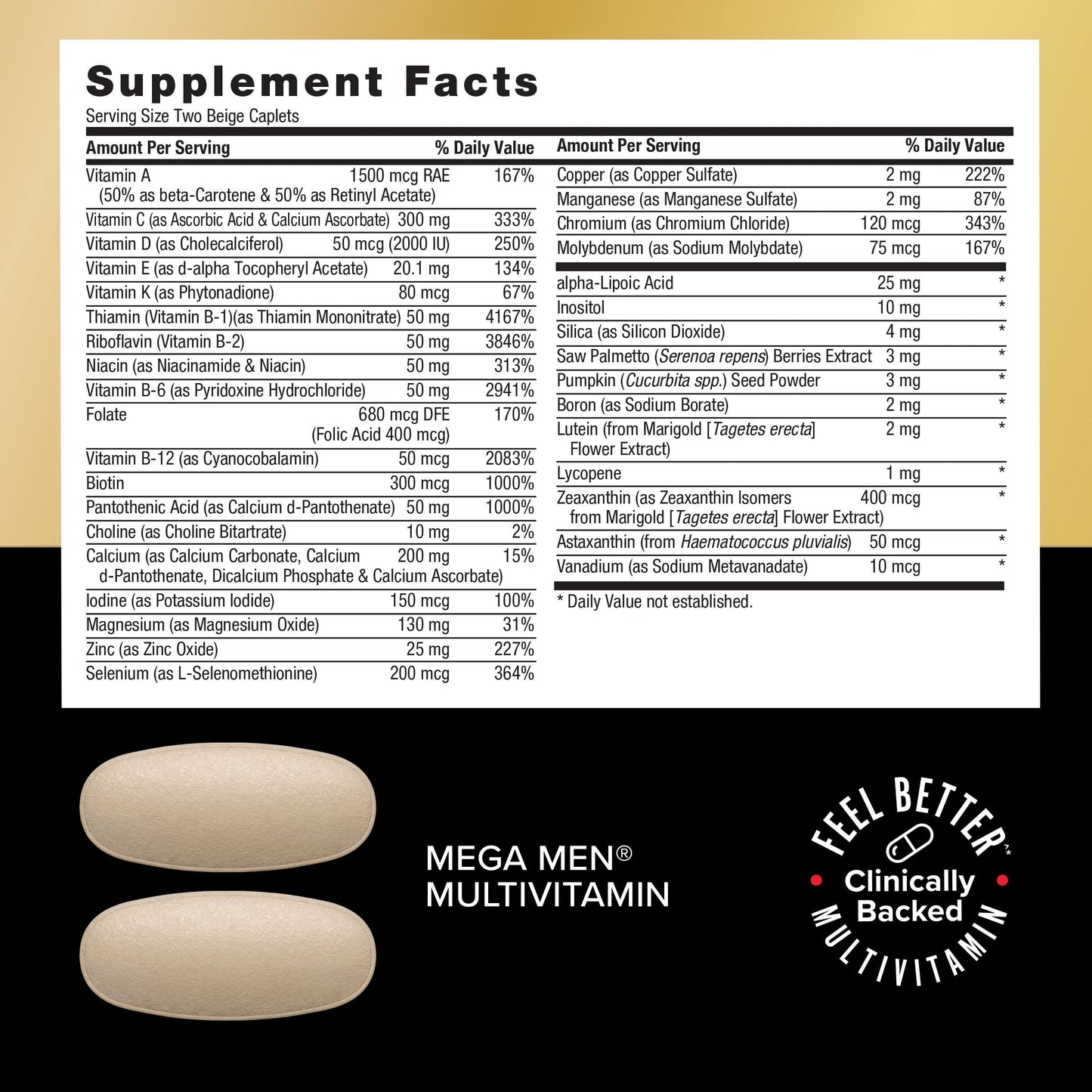 GNC Mega Men Whole Body Ultra Premium Vitapak Program Tablets 30 Count