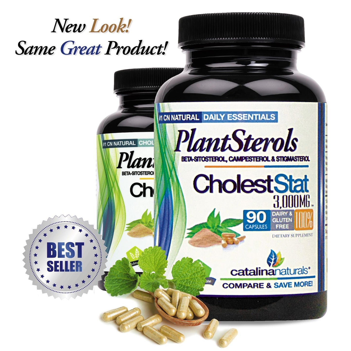 Catalina Naturals Triple Strenght Formula Cholest-Stat Phytosterol Complex 3000mg Maximum Strength Capsule, 90 Count