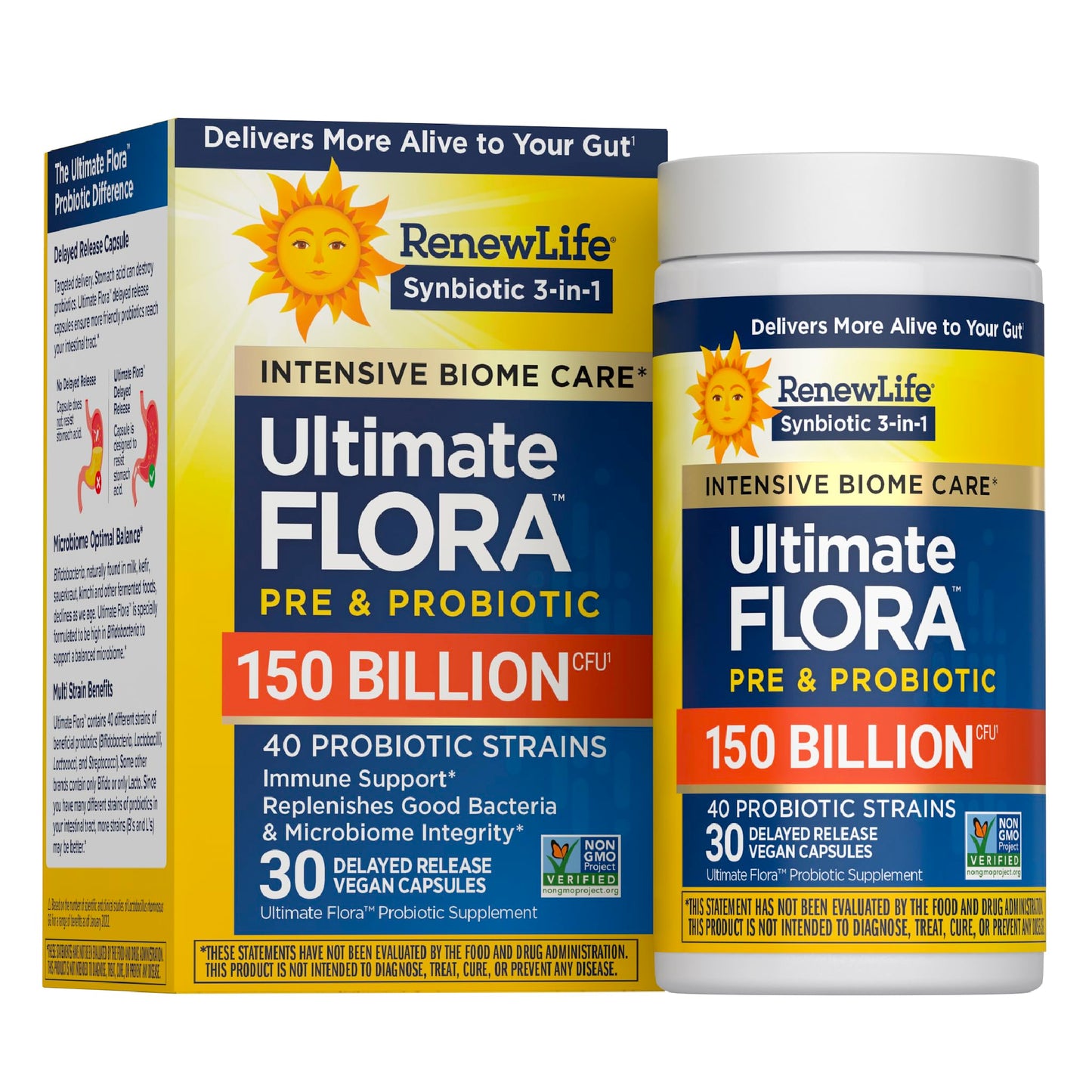 Renew Life Ultimate Flora Probiotic 150 Billion CFU Capsule, 30 Count