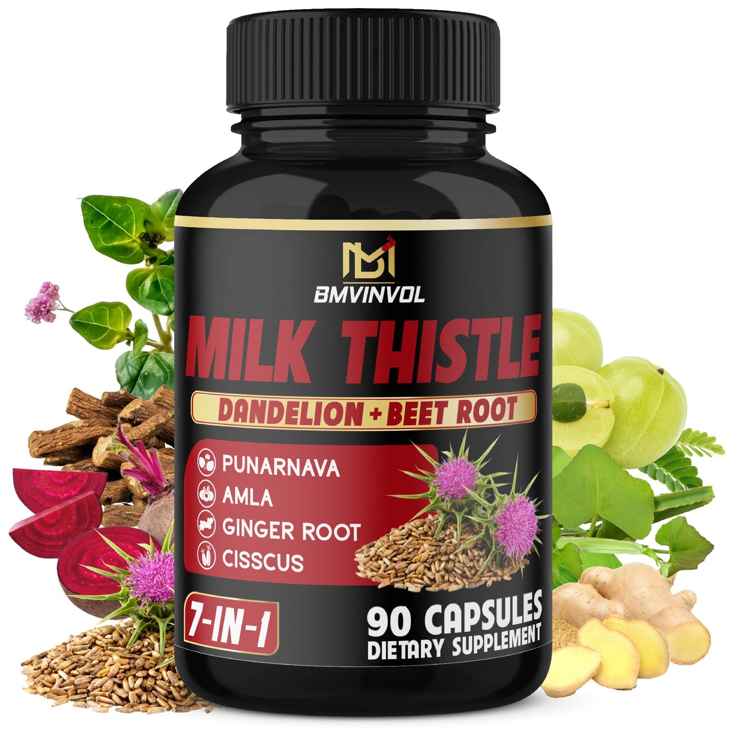 BMVINVOL Milk Thistle Capsules 90 Count