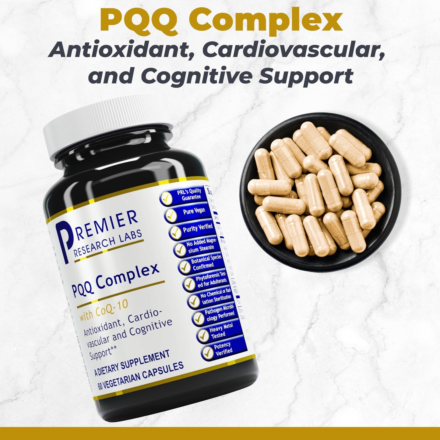 Premier Research Labs Premier PQQ Complex with CoQ10 Capsules 60 Count