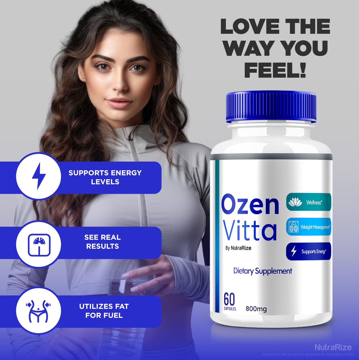 NutraRize Ozen Vitta Capsules, 180 Capsules