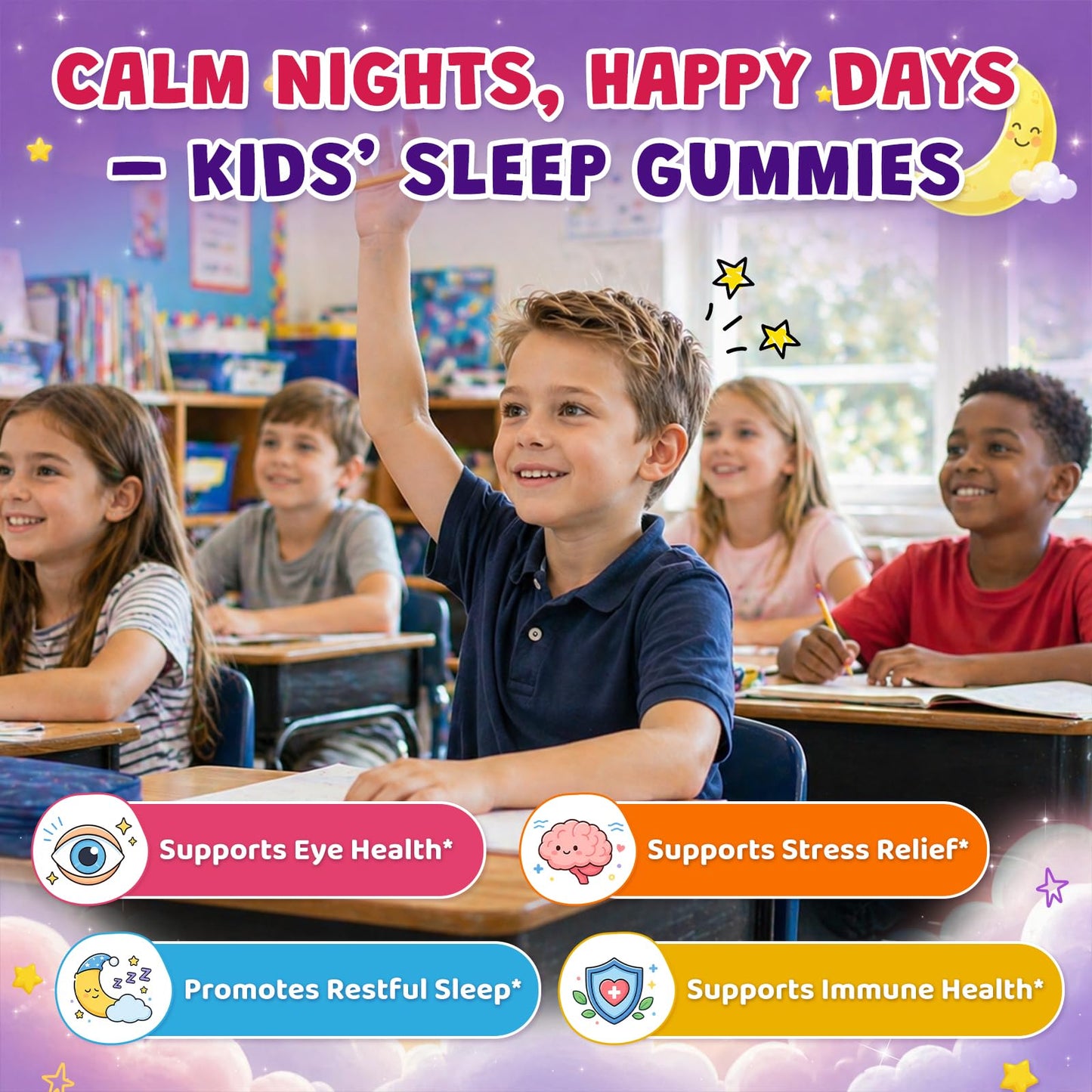 GZ HAOYUAN Magnesium Glycinate for Kids 4+ 60 Gummies