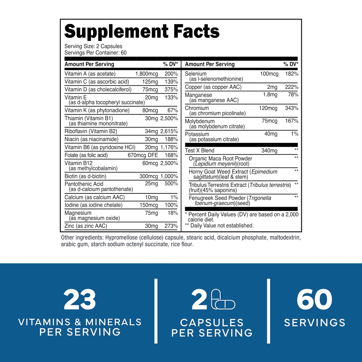 Type Zero Multivitamin for Men Capsules 120 Count