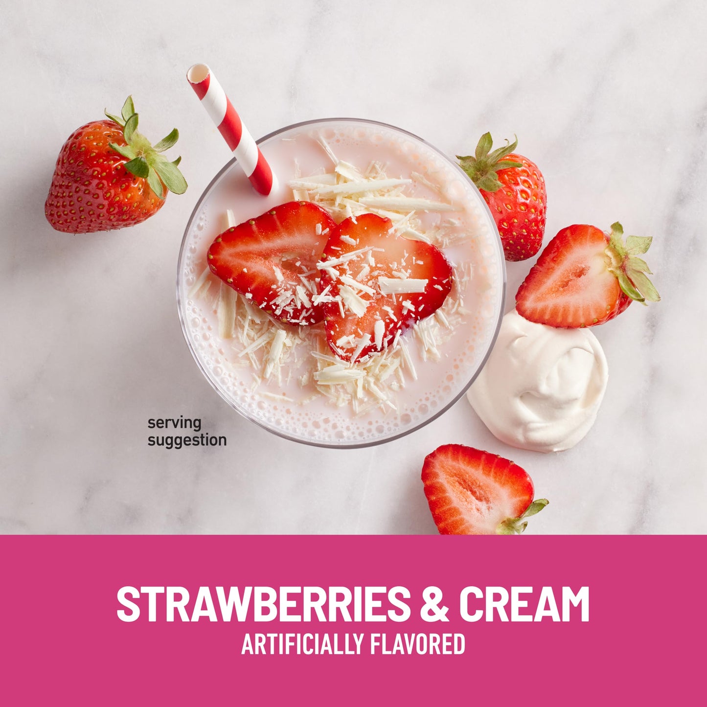 SlimFast Meal Replacement Powder Original Strawberries & Cream, 14 Servings, Pack of 3