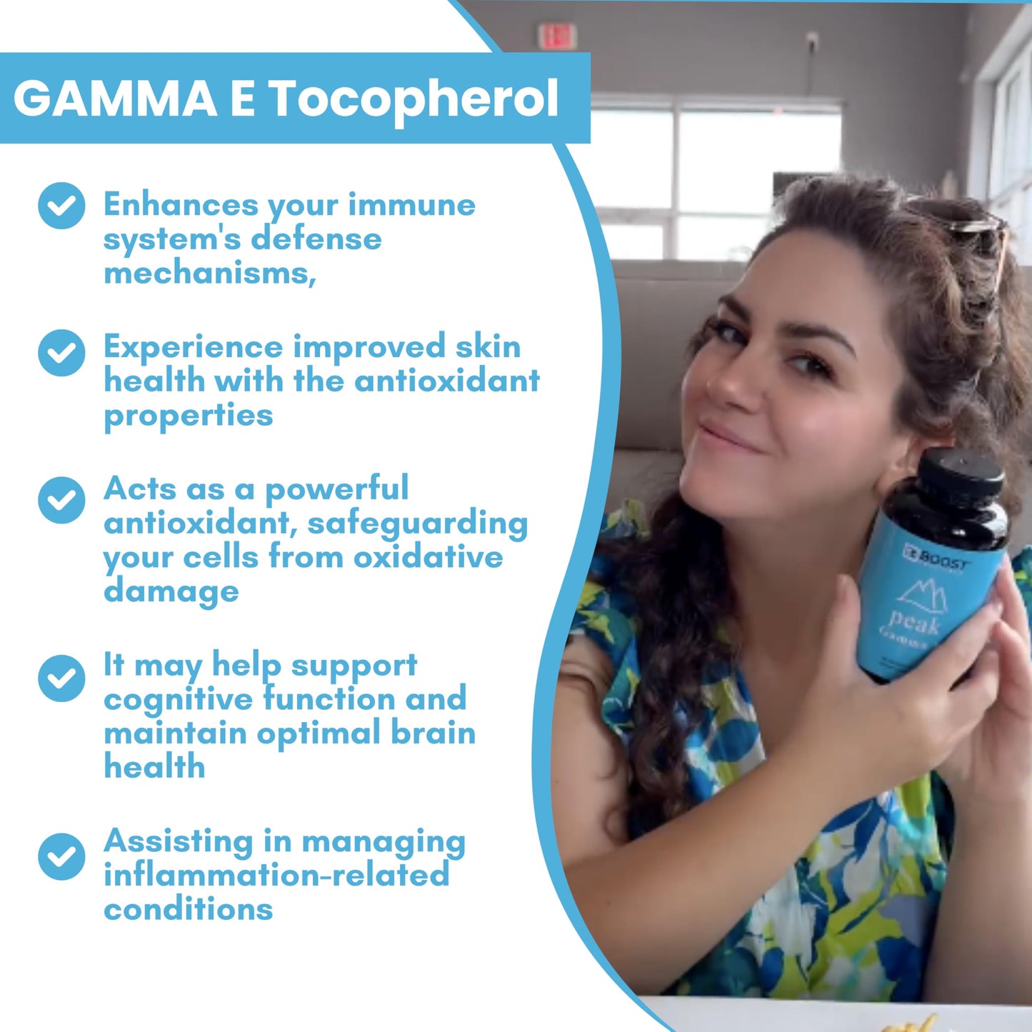 BoostCeuticals Gamma E 90mg Mixed Tocopherols, 180 Capsules