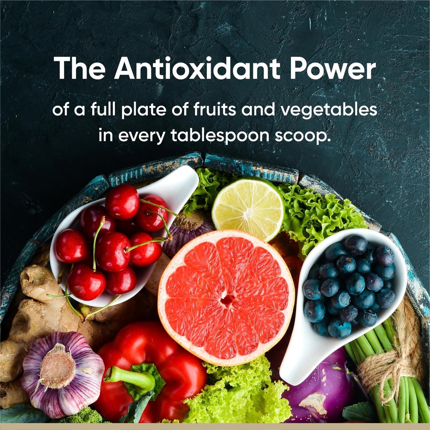 NFOCUS HEALTH Whole5 Antioxidant Superfood Powder Longevity Mix with Acai, Acerola Cherry, Coffee Fruit, Ceylon Cinnamon & Cacao - 8 oz
