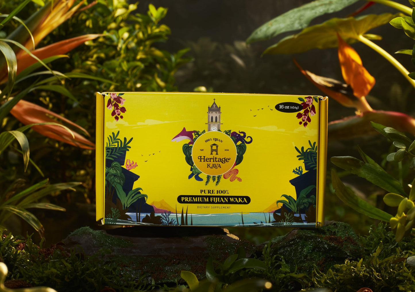 Heritage Kava Pure Premium Fijian Waka Powder 16 oz