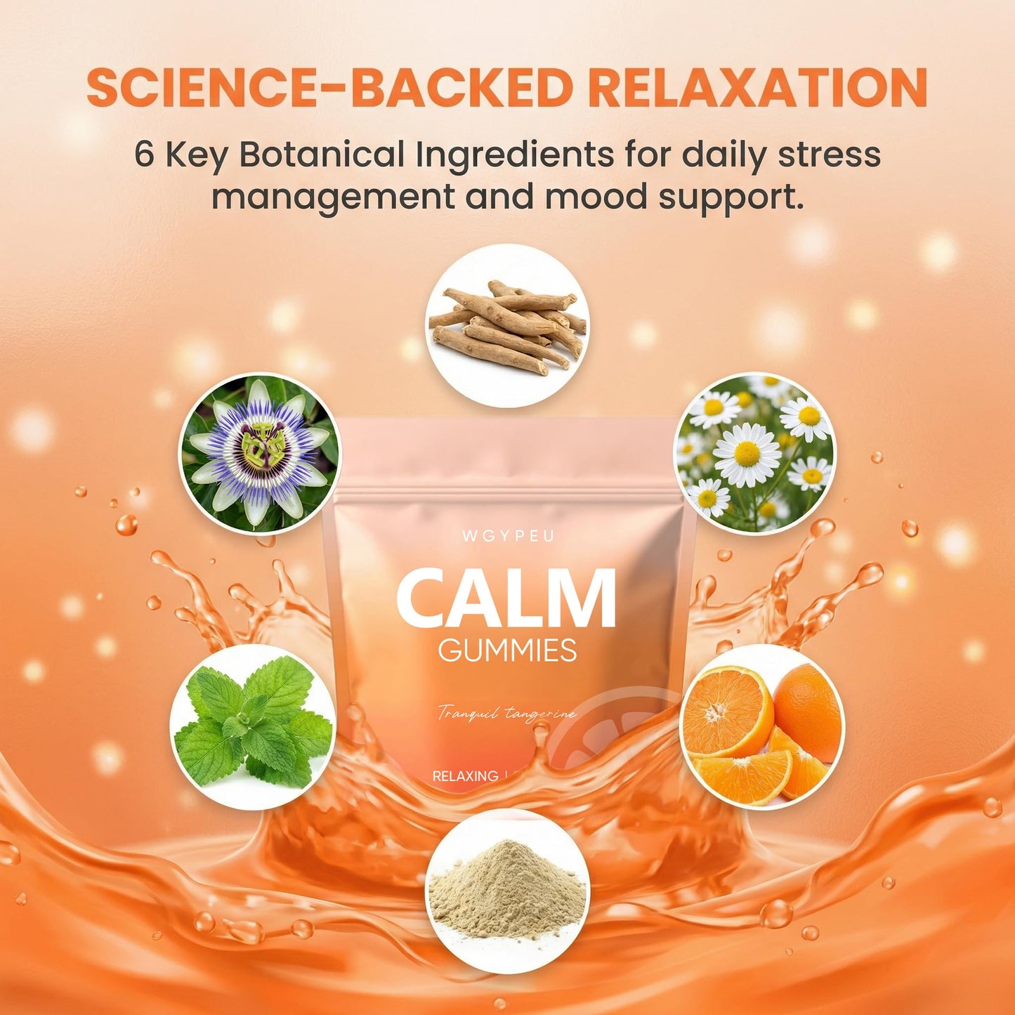 LUNESSA Calming Gummies, Tranquil Tangerine with L-Theanine, Lemon Balm & Chamomile, 60 Gummies