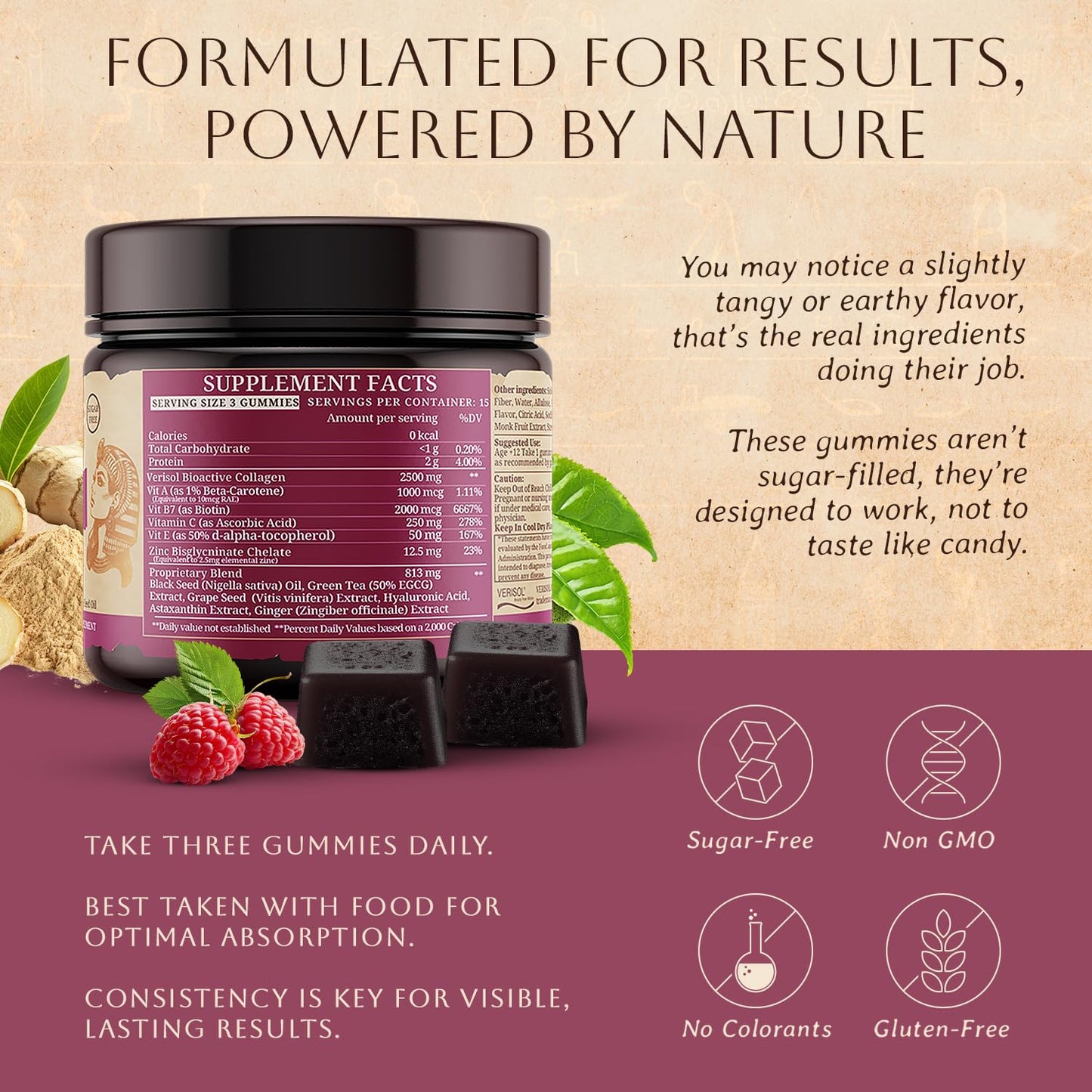 Horus Apothecary Timeless Beauty Verisol Collagen Gummies 45 Count