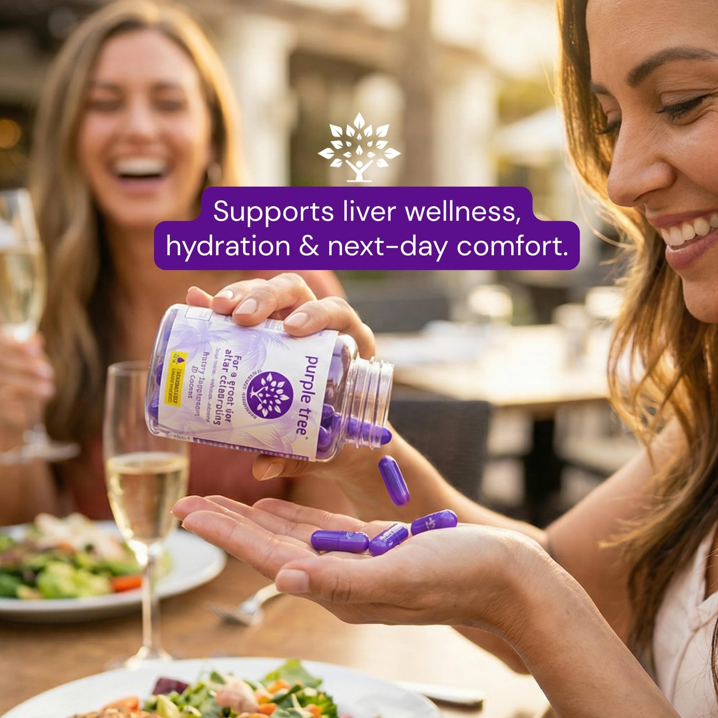Purple Tree Post-Celebration Wellness Liver Support, Hydration & Replenisher Capsules, 40 Count