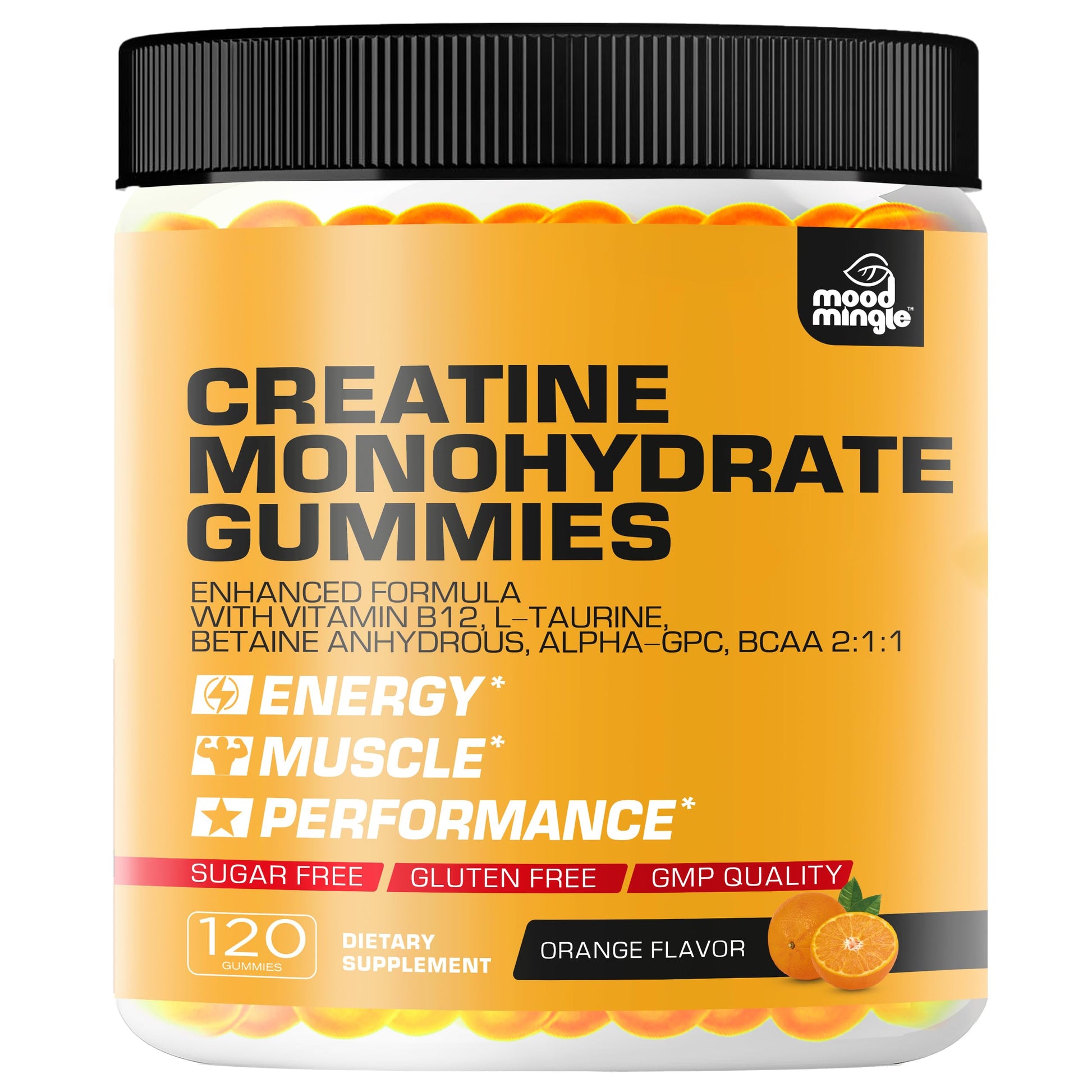 Mood Mingle Creatine Monohydrate Gummies 5g, 120 Gummies