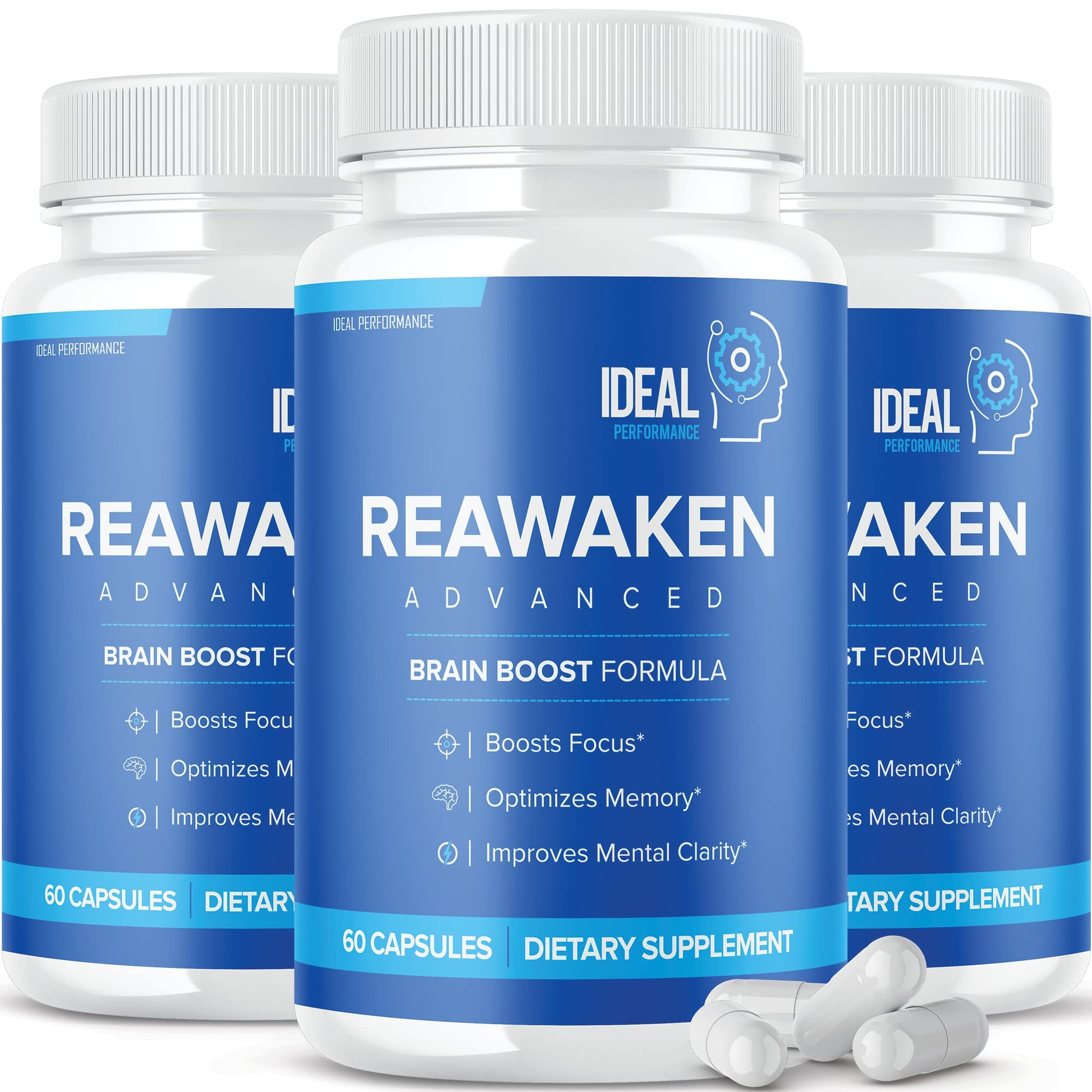 IDEAL PERFORMANCE Reawaken Brain Boost for Memory Advanced Formula Capsule 180 Capsules