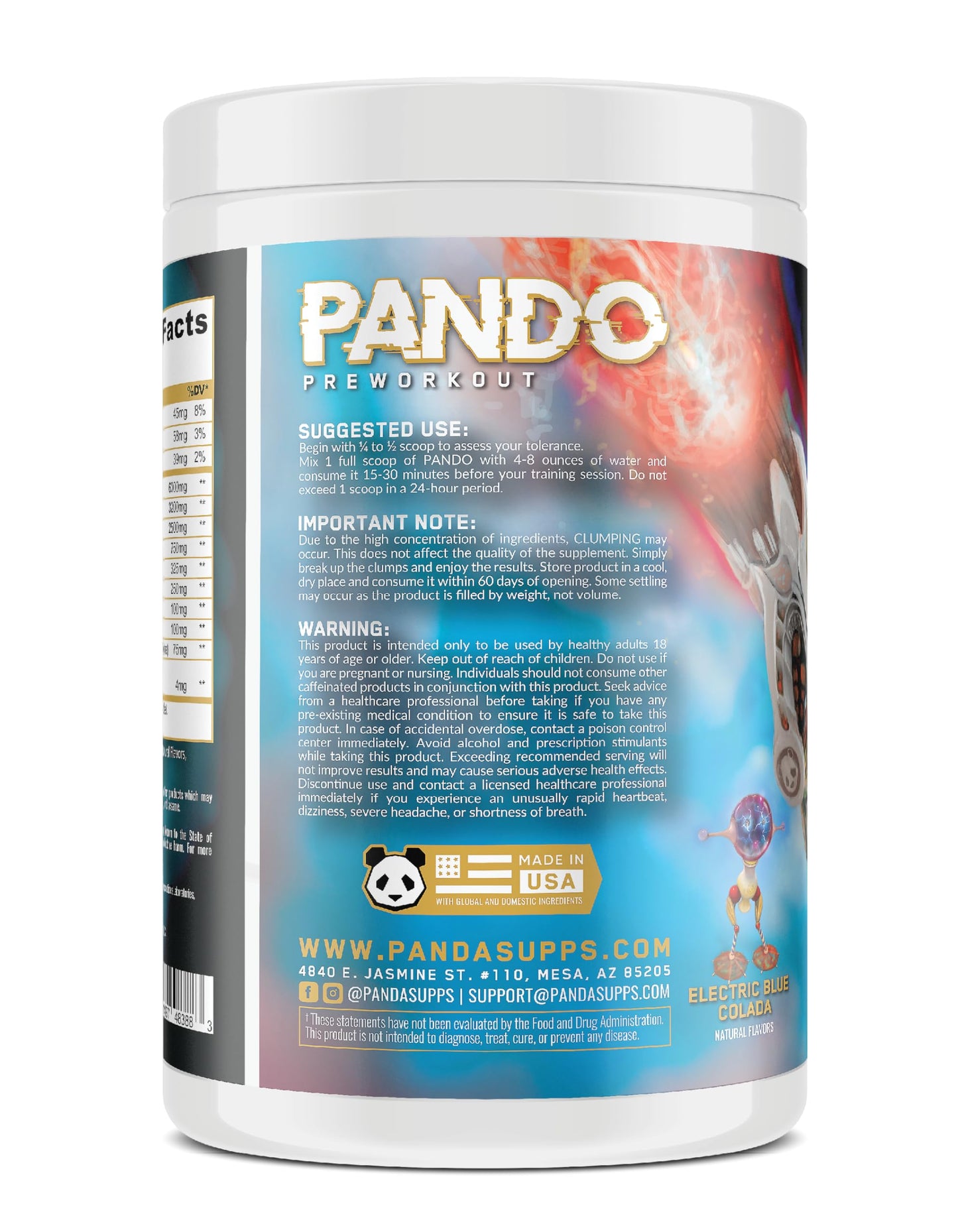 Underground Bio Labs Panda Supps Pando Pre-Workout Powder 15 Servings