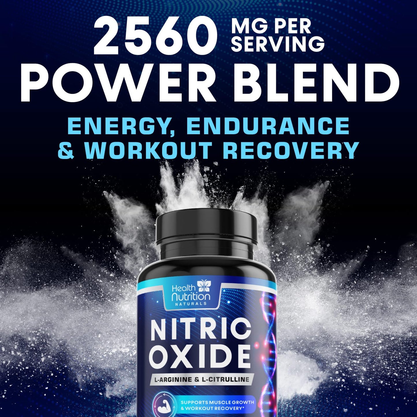 Health Nutrition Naturals Nitric Oxide Booster Extra Strength Capsules 120 Capsules