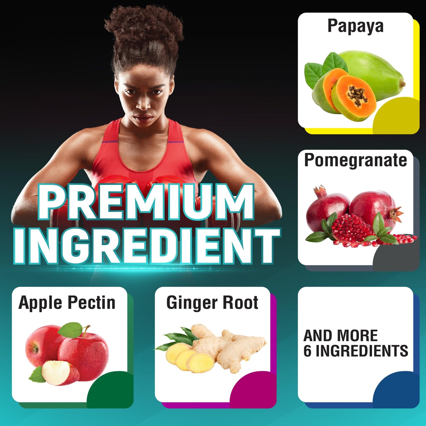 CIVIMUNA Papaya Capsules with Papaya, Pomegranate, Apple Pectin and More, 150 Capsules