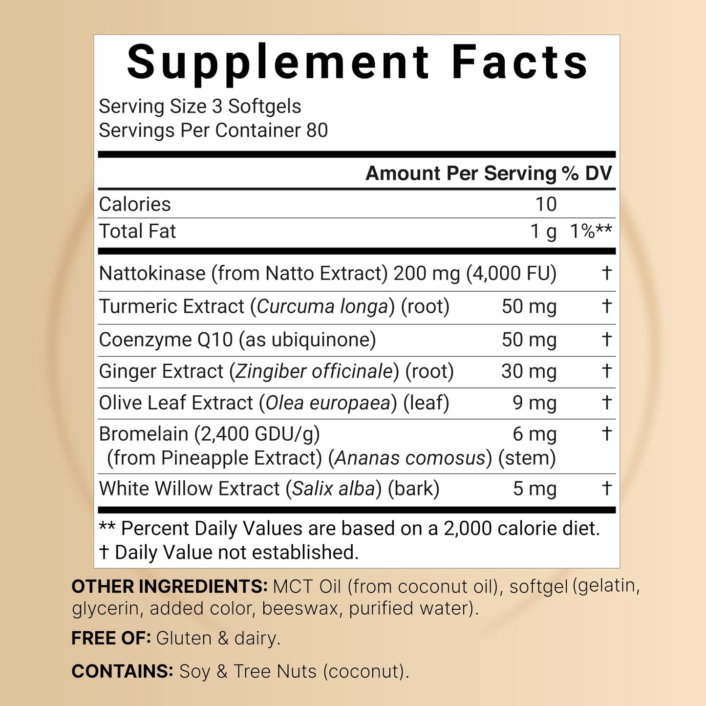 NatureBell Nattokinase 4,000 FU Per Serving Softgels, 240 Count