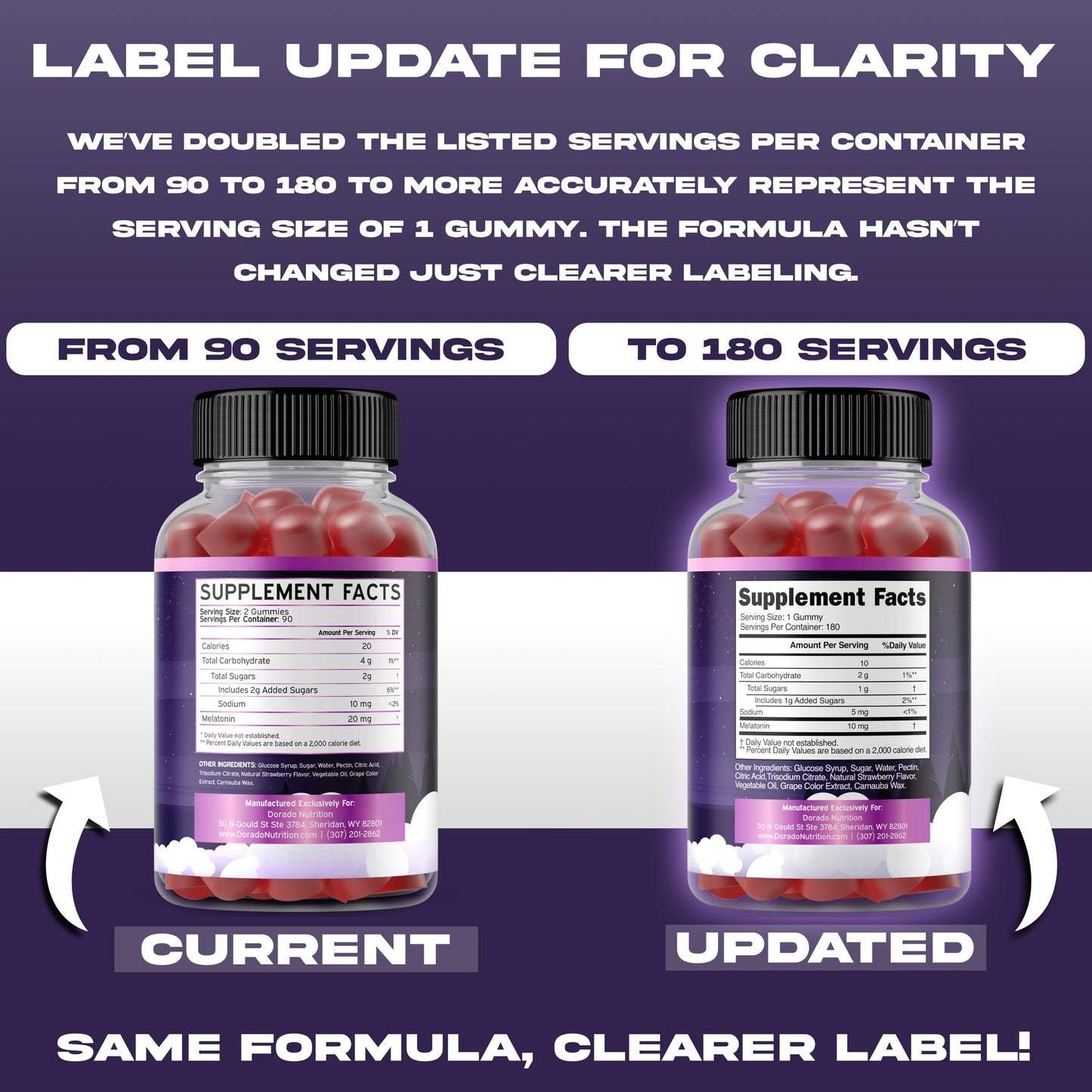 Dorado Nutrition Melatonin 10mg Gummy 180