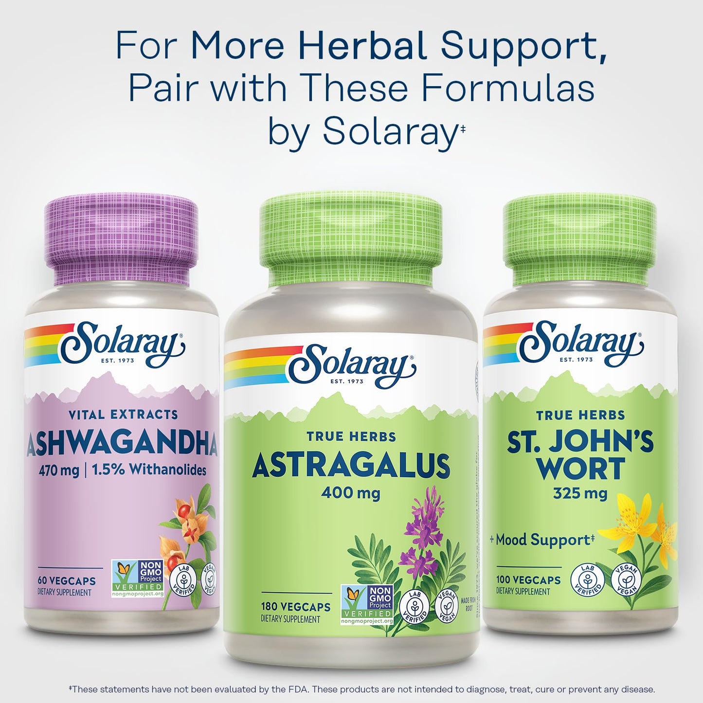 SOLARAY Astragalus Root 400mg Capsules, 180 VegCaps