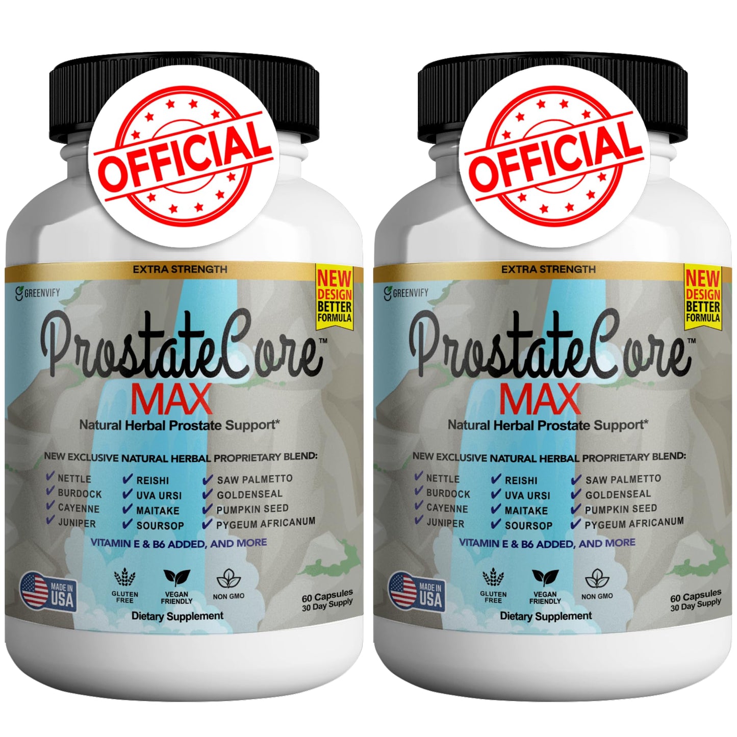 GREENVIFY ProstateCore Max Extra Prostate Supplements for Men 120 Capsules